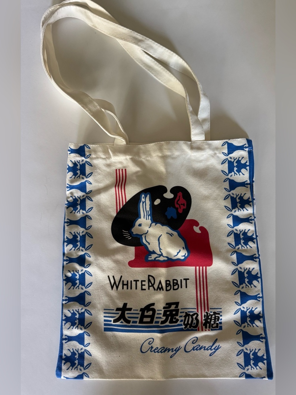 New White Rabbit Candy Tote Bag
